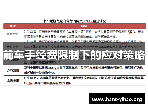 前车手经费限制下的应对策略