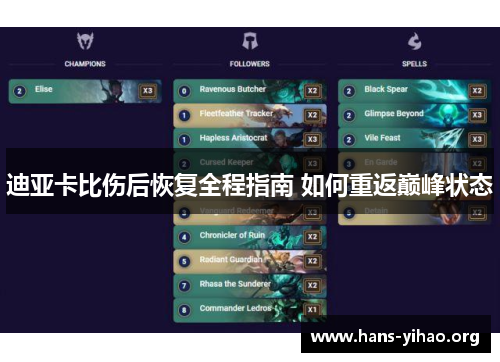 迪亚卡比伤后恢复全程指南 如何重返巅峰状态 迪亚卡比伤后恢复全程指南 如何重返巅峰状态